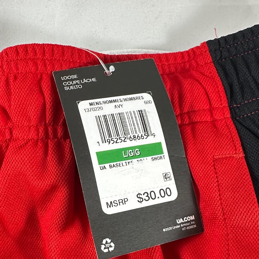 Under Armour Men's Red and Black Athletic Shorts - Picture 2 of 6